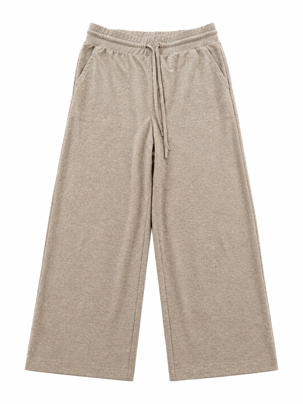 Lou & Grey Brushedsoft Wide Leg Lounge Pants Heather Oatmeal Size Large
